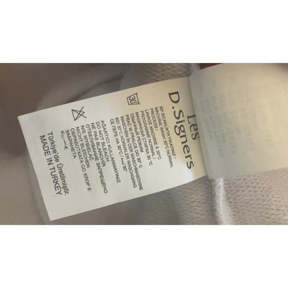 Les D.Signers Couture White Crewneck Sweatshirt Rhinestones Size: S - Excellent - Picture 12 of 15